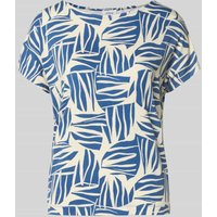 s.Oliver RED LABEL Relaxed Fit T-Shirt aus Viskose-Mix in Ocean, Größe 46 von s.Oliver RED LABEL