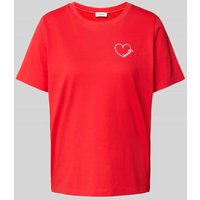s.Oliver RED LABEL Relaxed Fit T-Shirt aus reiner Baumwolle in Rot, Größe 34 von s.Oliver RED LABEL