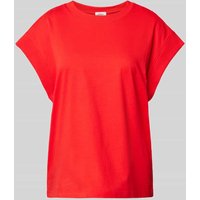 s.Oliver RED LABEL Relaxed Fit T-Shirt aus reiner Baumwolle in Rot, Größe 38 von s.Oliver RED LABEL