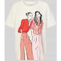 s.Oliver RED LABEL Relaxed Fit T-Shirt aus reiner Baumwolle in Weiss, Größe 36 s.Oliver RED LABEL Relaxed Fit T-Shirt aus reiner Baumwolle in Weiss, Größe 36 von s.Oliver RED LABEL