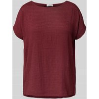 s.Oliver RED LABEL Relaxed Fit T-Shirt mit Stretch-Anteil in Bordeaux, Größe 42 von s.Oliver RED LABEL