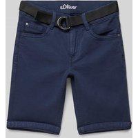 s.Oliver RED LABEL Skinny Fit Jeansshorts im 5-Pocket-Design in Marine, Größe 164 von s.Oliver RED LABEL