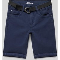 s.Oliver RED LABEL Skinny Fit Jeansshorts im 5-Pocket-Design in Marine, Größe 176 von s.Oliver RED LABEL