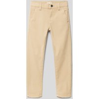 s.Oliver RED LABEL Slim Fit Hose mit französischen Eingrifftaschen in Camel, Größe 122 von s.Oliver RED LABEL