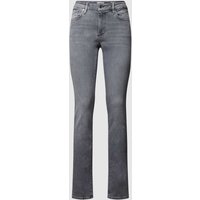 s.Oliver RED LABEL Slim Fit Jeans mit Stretch-Anteil Modell 'Betsy' in Silber, Größe 34/32 von s.Oliver RED LABEL