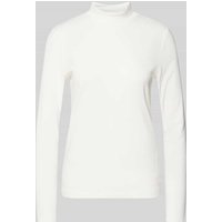 s.Oliver RED LABEL Slim Fit Langarmshirt mit Mock-Neck-Kragen in Silber, Größe 38 von s.Oliver RED LABEL
