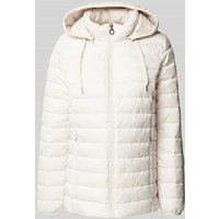 s.Oliver RED LABEL Slim Fit Steppjacke mit abnehmbarer Kapuze in Offwhite, Größe 32 von s.Oliver RED LABEL