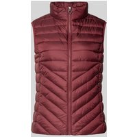 s.Oliver RED LABEL Slim Fit Steppweste mit Stehkragen in Bordeaux, Größe 32 von s.Oliver RED LABEL