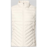 s.Oliver RED LABEL Slim Fit Steppweste mit Stehkragen in Offwhite, Größe 40 s.Oliver RED LABEL Slim Fit Steppweste mit Stehkragen in Offwhite, Größe 40 von s.Oliver RED LABEL