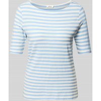 s.Oliver RED LABEL Slim Fit Strick-Shirt aus reiner Baumwolle in Bleu, Größe 42 von s.Oliver RED LABEL