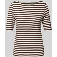 s.Oliver RED LABEL Slim Fit Strick-Shirt aus reiner Baumwolle in Dunkelbraun, Größe 42 von s.Oliver RED LABEL