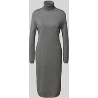 s.Oliver RED LABEL Slim Fit Strickkleid mit Rollkragen im Viskosemix in Hellgrau, Größe 40 von s.Oliver RED LABEL
