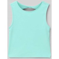 s.Oliver RED LABEL Slim Fit Tank Top mit Cut Out am Rücken in Aqua, Größe 140 von s.Oliver RED LABEL