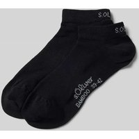 s.Oliver RED LABEL Sneaker-Socken aus Viskose-Mix im 2er-Pack in Black, Größe 43/46 von s.Oliver RED LABEL