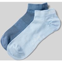 s.Oliver RED LABEL Sneaker-Socken aus Viskose-Mix im 2er-Pack in Blau, Größe 43/46 von s.Oliver RED LABEL