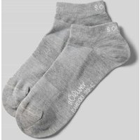 s.Oliver RED LABEL Sneaker-Socken aus Viskose-Mix im 2er-Pack in Mittelgrau Melange, Größe 43/46 von s.Oliver RED LABEL