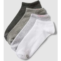 s.Oliver RED LABEL Sneakersocken mit Label-Print im 4er-Pack in Hellgrau, Größe 35-38 von s.Oliver RED LABEL