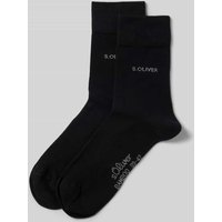 s.Oliver RED LABEL Socken aus Viskose-Mix im 2er-Pack in Black, Größe 43/46 von s.Oliver RED LABEL