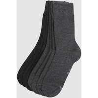s.Oliver RED LABEL Socken mit elastischem Rippenbündchen im 6er-Pack in Anthrazit, Größe 39/42 von s.Oliver RED LABEL