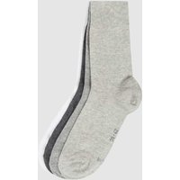 s.Oliver RED LABEL Socken mit elastischem Rippenbündchen im 6er-Pack in Mittelgrau Melange, Größe 43/46 von s.Oliver RED LABEL