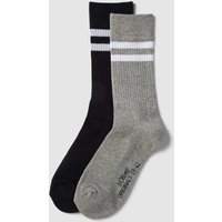 s.Oliver RED LABEL Socken mit Kontraststreifen im 2er-Pack in Black, Größe 39-42 von s.Oliver RED LABEL