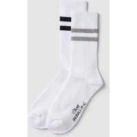 s.Oliver RED LABEL Socken mit Kontraststreifen im 2er-Pack in Weiss, Größe 39-42 von s.Oliver RED LABEL