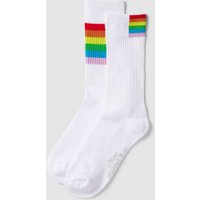 s.Oliver RED LABEL Socken mit Kontraststreifen im 2er-Pack in Weiss, Größe 43/46 von s.Oliver RED LABEL