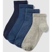 s.Oliver RED LABEL Socken mit Label-Details im 4er-Pack in Blau, Größe 35/38 von s.Oliver RED LABEL