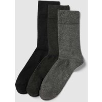 s.Oliver RED LABEL Socken mit Stretch-Anteil im 3er-Pack in Anthrazit Melange, Größe 39/42 von s.Oliver RED LABEL