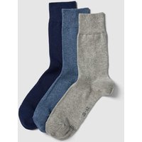 s.Oliver RED LABEL Socken mit Stretch-Anteil im 3er-Pack in Blau, Größe 39/42 von s.Oliver RED LABEL