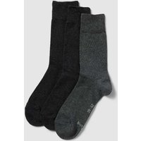 s.Oliver RED LABEL Socken mit Stretch-Anteil im 3er-Pack in Dunkelgrau, Größe 39/42 von s.Oliver RED LABEL