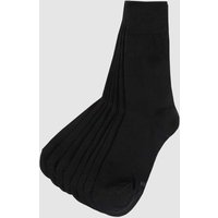 s.Oliver RED LABEL Socken mit elastischem Rippenbündchen im 6er-Pack in Black, Größe 39/42 von s.Oliver RED LABEL