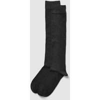 s.Oliver RED LABEL Socken mit hohem Schaft im 2er-Pack in Anthrazit Melange, Größe 43-46 von s.Oliver RED LABEL