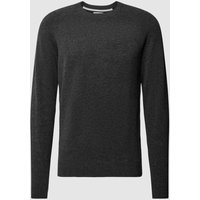 s.Oliver RED LABEL Strickpullover mit Rundhalsausschnitt in Anthrazit, Größe L von s.Oliver RED LABEL