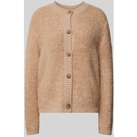 s.Oliver RED LABEL Strickpullover mit gerippten Abschlüssen in Beige Melange, Größe 38 von s.Oliver RED LABEL