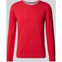 s.Oliver RED LABEL Strickpullover mit gerippten Abschlüssen in Rot, Größe S von s.Oliver RED LABEL