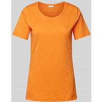 s.Oliver RED LABEL T-Shirt im unifarbenen Design in Orange, Größe 34 von s.Oliver RED LABEL