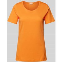 s.Oliver RED LABEL T-Shirt im unifarbenen Design in Orange, Größe 36 von s.Oliver RED LABEL
