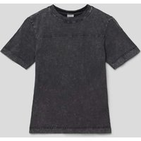 s.Oliver RED LABEL T-Shirt in Denim-Optik in Black, Größe 164 von s.Oliver RED LABEL