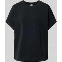 s.Oliver RED LABEL T-Shirt in unifarbenem Design mit Rundhalsausschnitt in Black, Größe 34 von s.Oliver RED LABEL