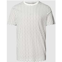 s.Oliver RED LABEL T-Shirt mit Allover-Muster in Weiss, Größe M von s.Oliver RED LABEL