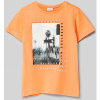 s.Oliver RED LABEL T-Shirt mit Fotoprint in Apricot, Größe 116 von s.Oliver RED LABEL