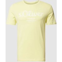 s.Oliver RED LABEL T-Shirt mit Label-Print in Hellgelb, Größe L von s.Oliver RED LABEL