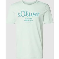 s.Oliver RED LABEL T-Shirt mit Label-Print in Mint, Größe M von s.Oliver RED LABEL
