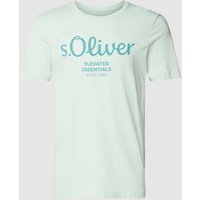 s.Oliver RED LABEL T-Shirt mit Label-Print in Mint, Größe XXL von s.Oliver RED LABEL