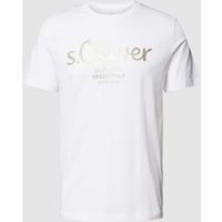 s.Oliver RED LABEL T-Shirt mit Label-Print in Weiss, Größe XXXL von s.Oliver RED LABEL