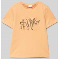 s.Oliver RED LABEL T-Shirt mit Motiv-Print in Apricot, Größe 104 von s.Oliver RED LABEL