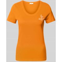 s.Oliver RED LABEL T-Shirt mit Motiv-Print in Orange, Größe 36 von s.Oliver RED LABEL