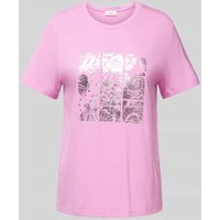 s.Oliver RED LABEL T-Shirt mit Motiv-Print in Rose, Größe 36 von s.Oliver RED LABEL