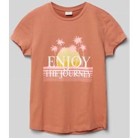 s.Oliver RED LABEL T-Shirt mit Motiv-Print in Terra, Größe XL von s.Oliver RED LABEL